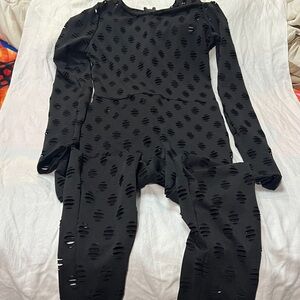 Fashion Nova Black Cutout Jumpsuit